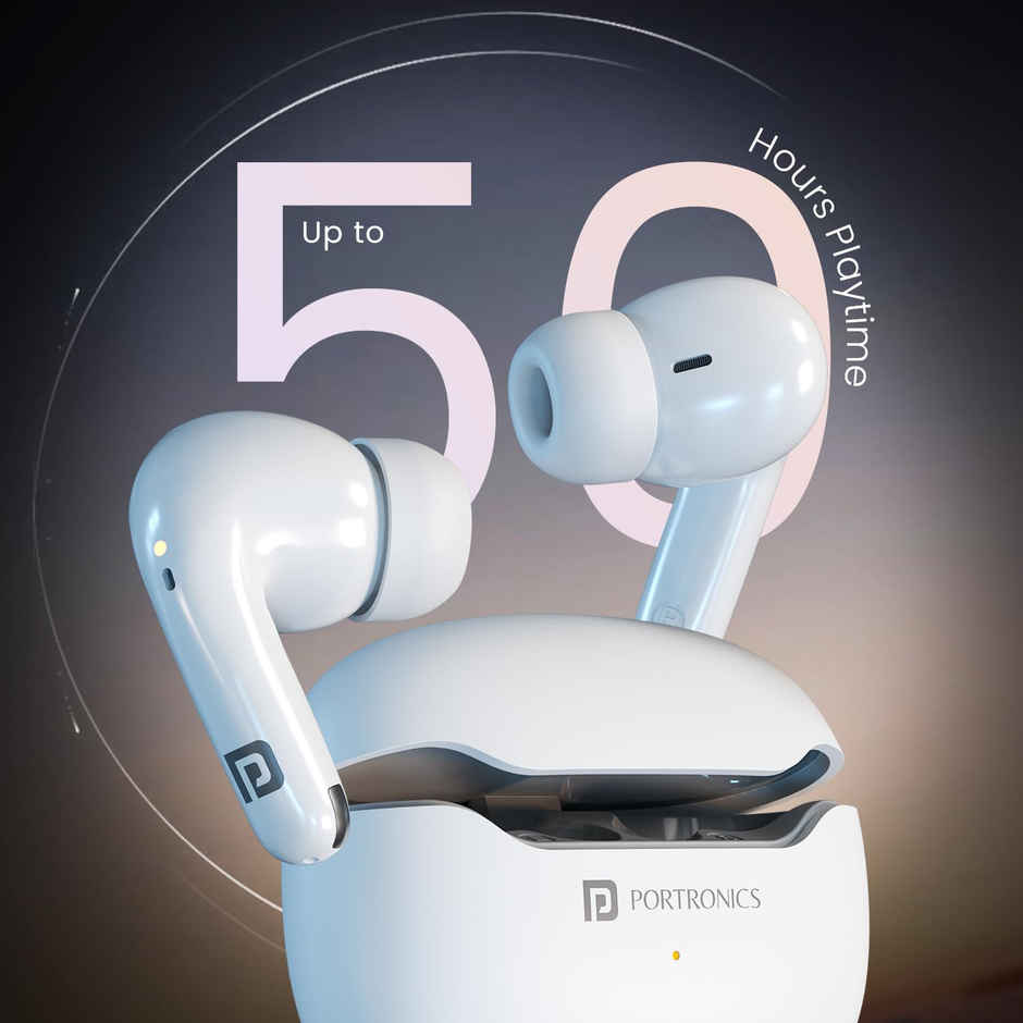 Portronics Harmonics Twins 33 Smart TWS Earpods White