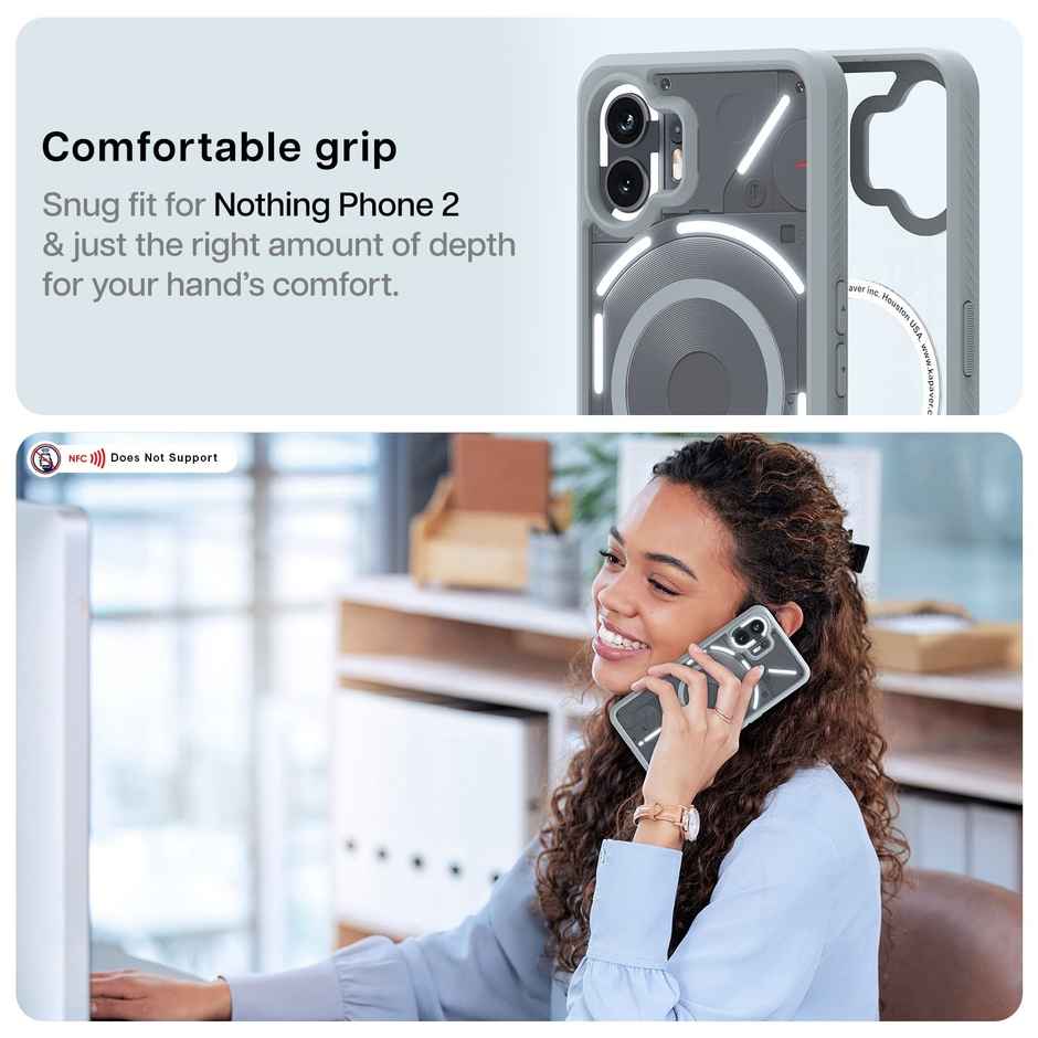 Kapaver Nothing Phone 2 Back Cover Case | Mag X - Gray