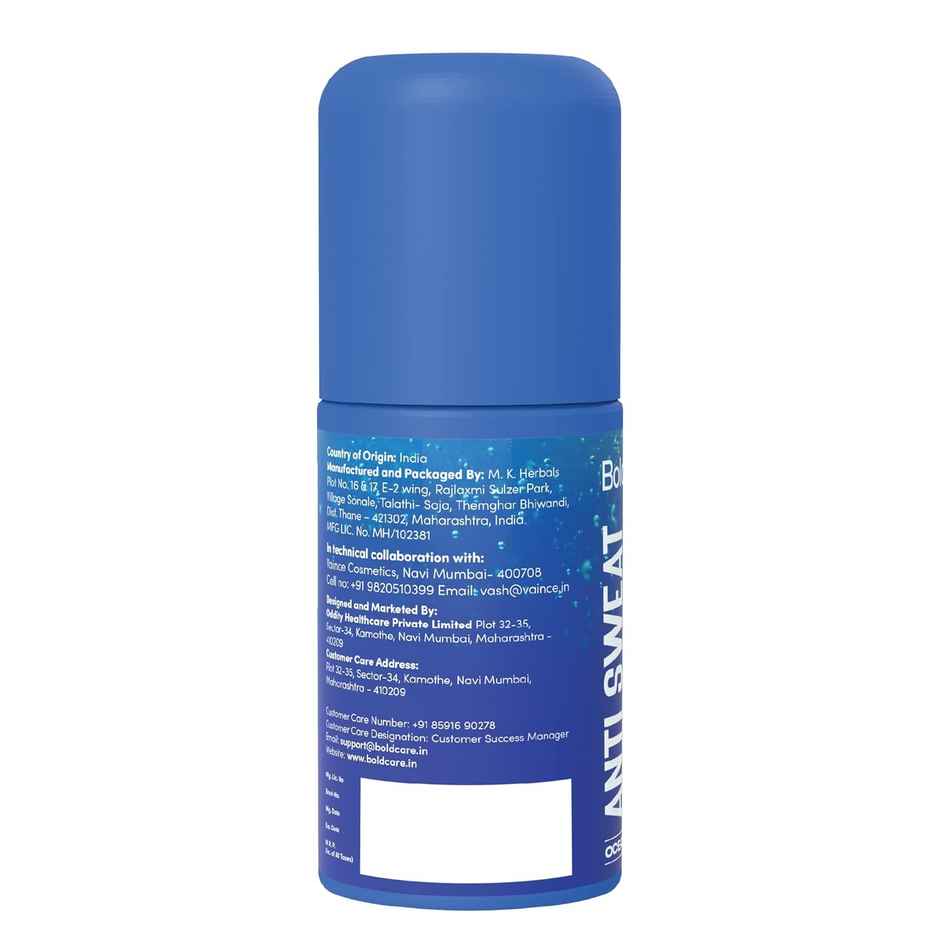 Bold Care Ocean Fresh Antiperspirant & Anti-sweat Deodorant Roll-on For Men