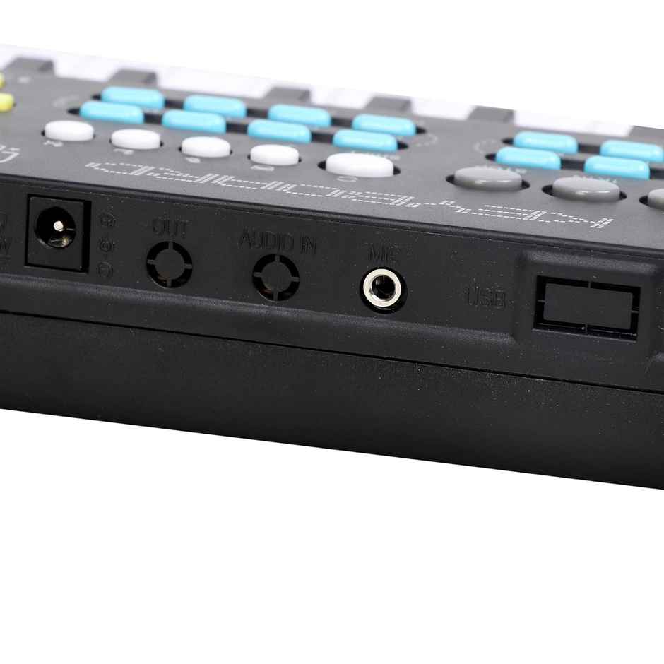 Intern Int-Kb-3701, 37 Keys Portable Mini Piano Keyboard | Microphone And 5V Dc Power Adapter|Black