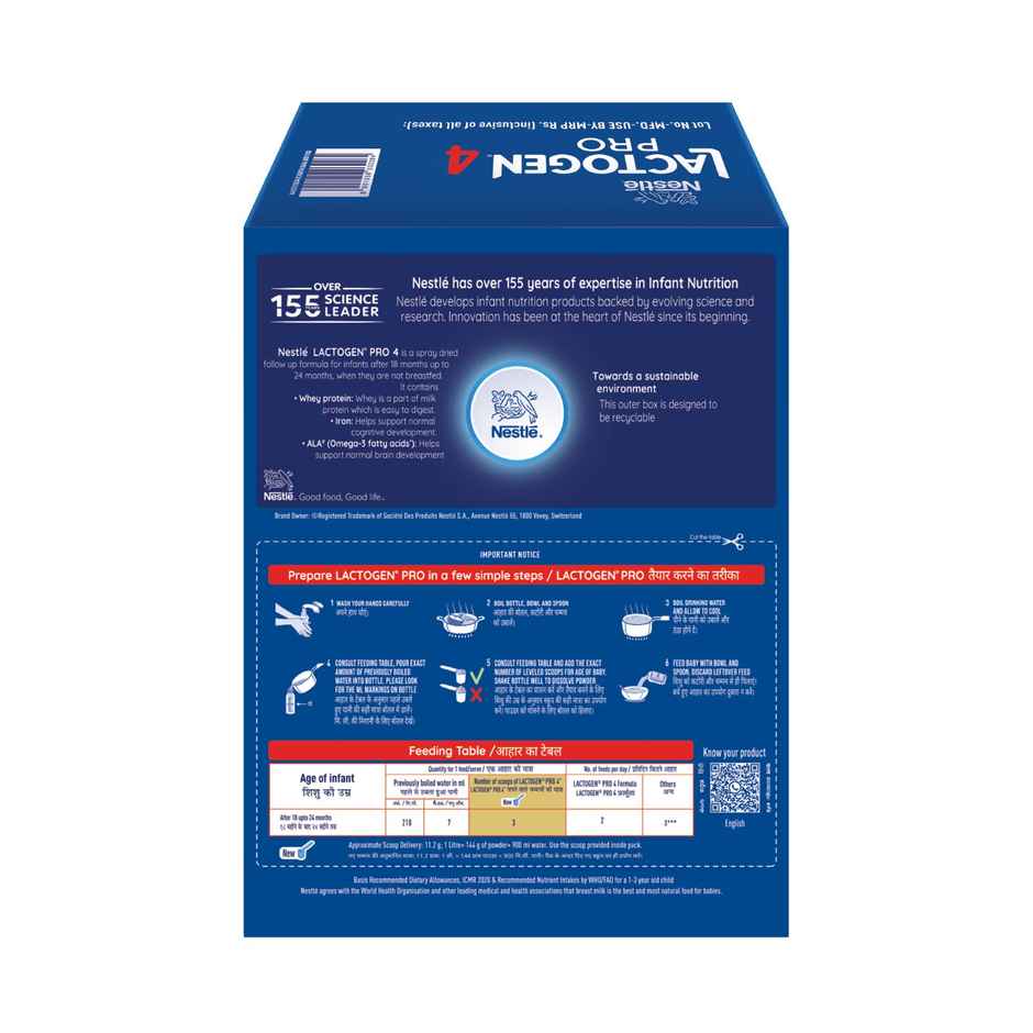 Nestle Lactogen Pro 4 Follow-up Powder | After 18 Months up to 24 Months
