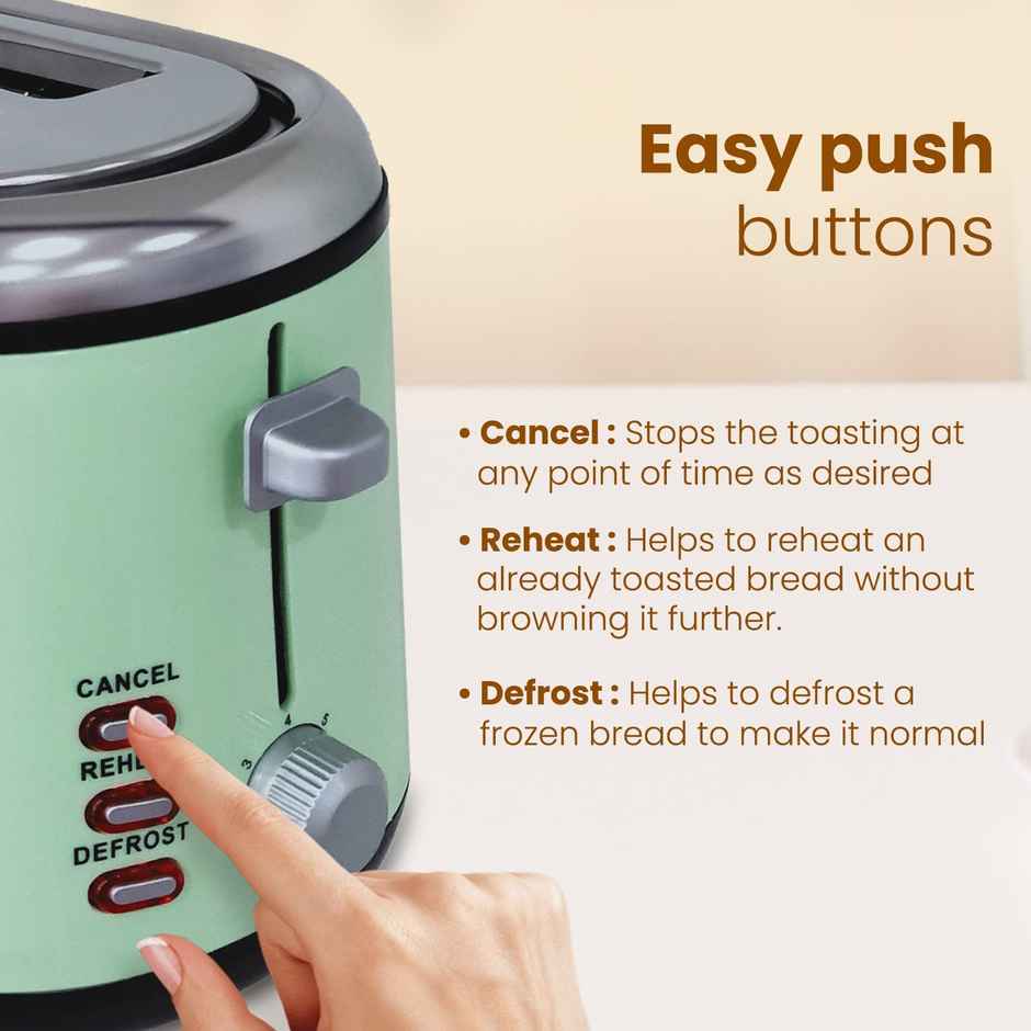 Agaro Royal 4 Slice Stainless Steel Pop Up Toaster