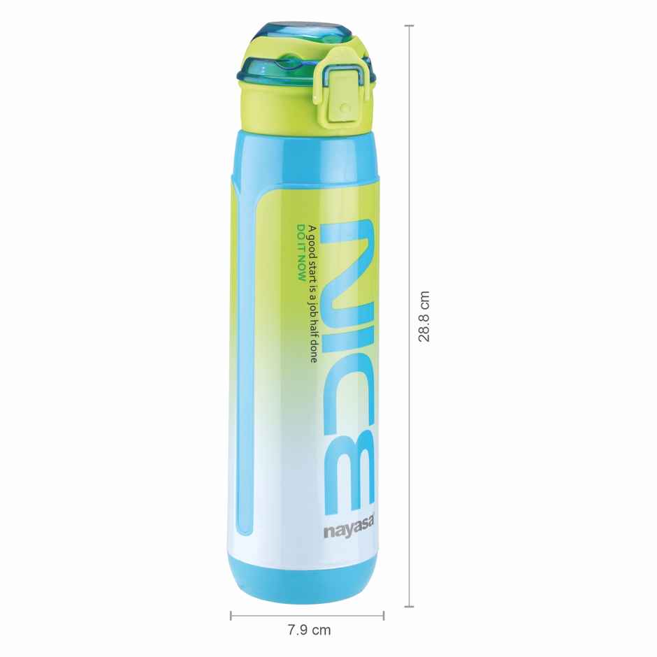 Nayasa Turbo Steel Bottle | Leak-Proof & BPA-Free | Stylish & Durable Water Bottle | Green - 730 ml