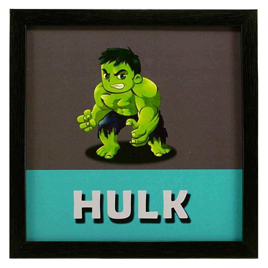Indianara Set of 4 Kids Room Decor Framed Wall Hanging Laminated Matt Art Prints
