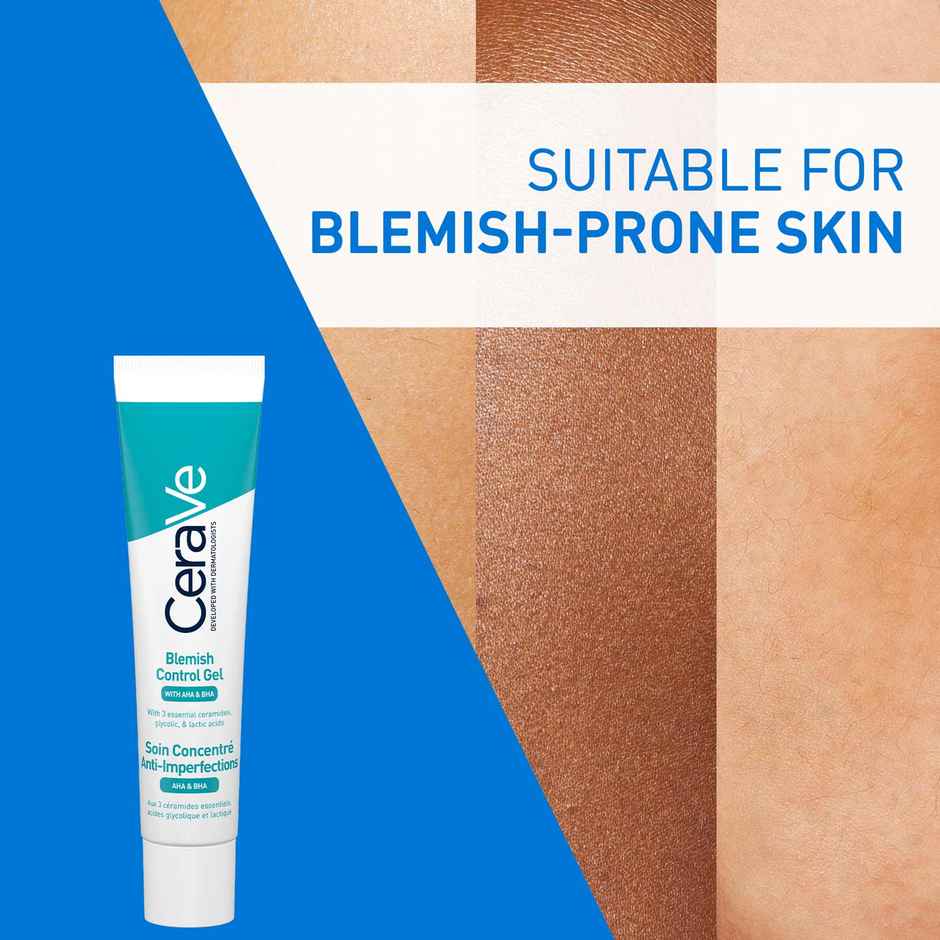 CeraVe Blemish Control Gel With 2% Salicylic Acid, AHA & Niacinamide For Acne Spot Treatment