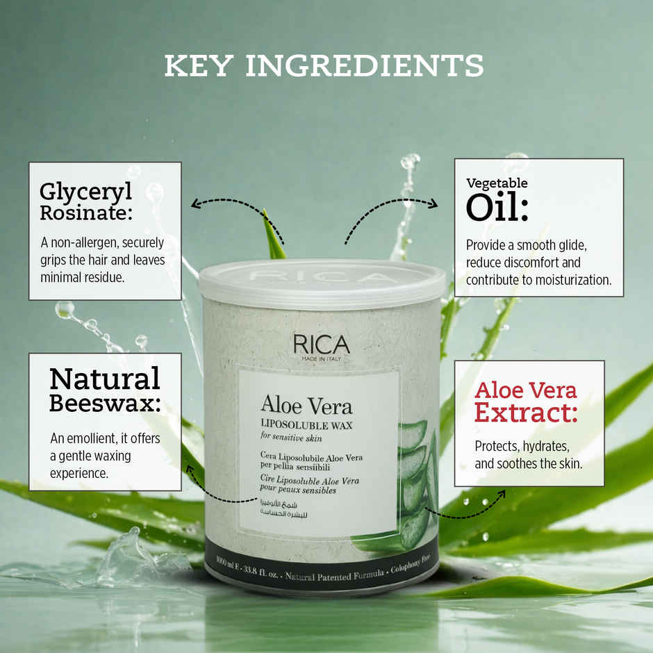 Rica Aloe Vera Hair Removal Wax for Sensitive Skin
