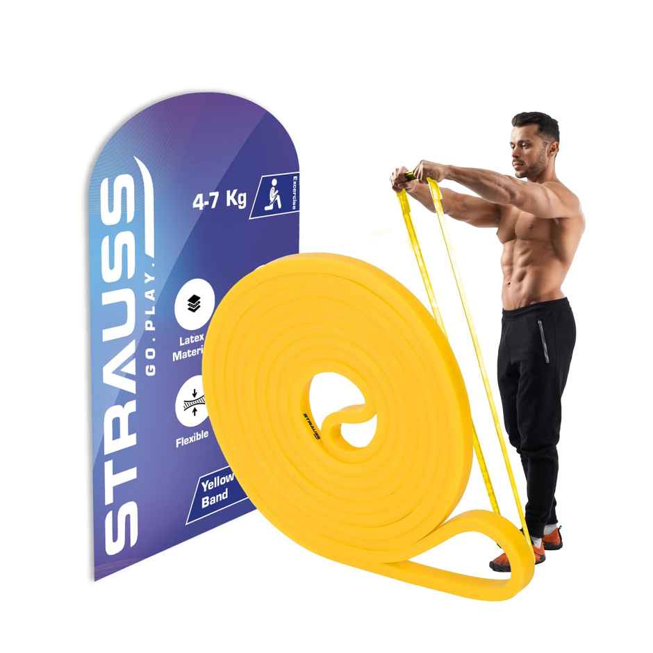 Strauss Resistance and Pull Up Band for Chin Ups | Yellow
