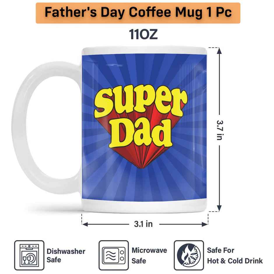 Party Propz Super Dad Printed Mug