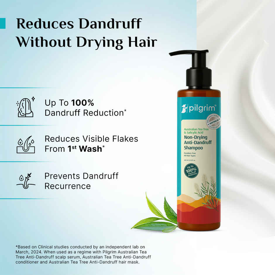 Pilgrim Australian Tea Tree & Salicylic Acid Anti-Dandruff Shampoo for Itchy Scalp