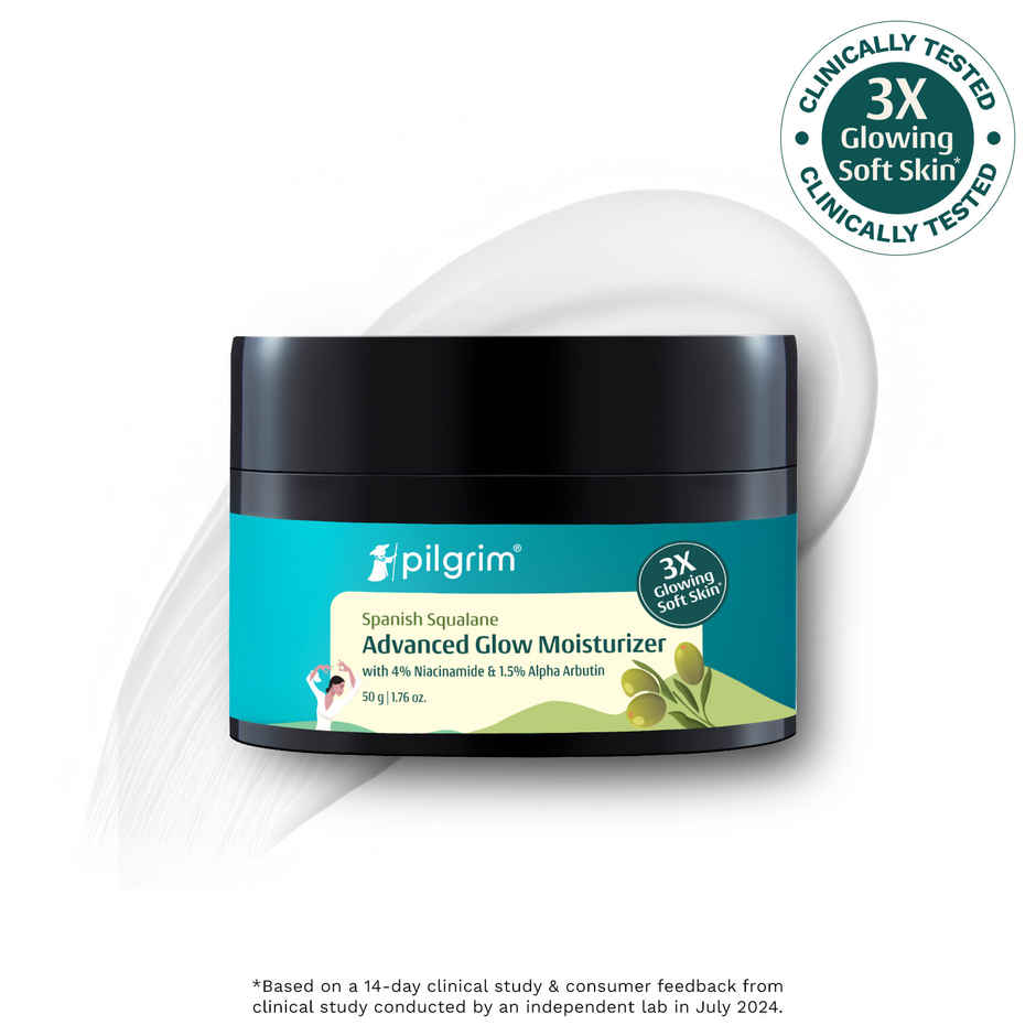 Pilgrim Squalane Glow Moisturizer with Niacinamide & Vitamin C for 3X Glowing Soft Skin