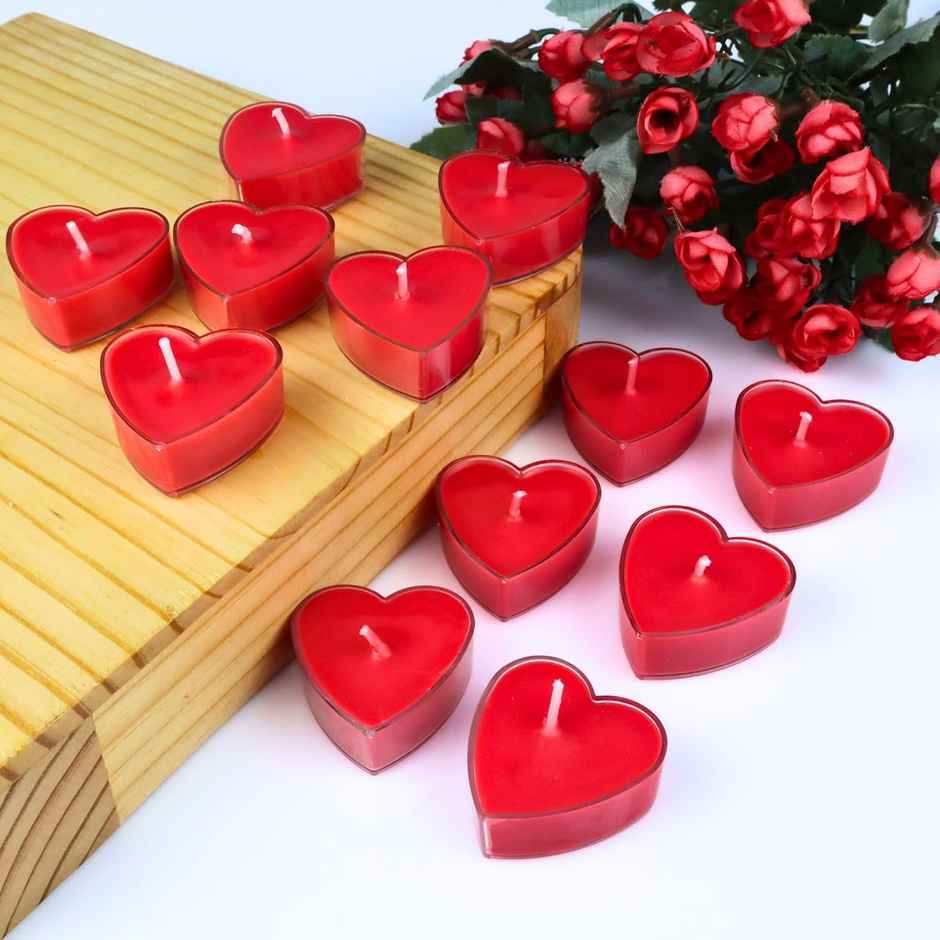 Heart Shaped Scented Tealight Candles for Home Decor | Bright Storey