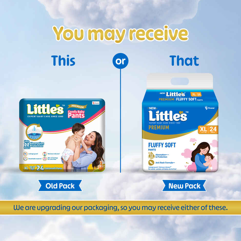 Littles Expert Baby Care Comfy Baby Diapers | Pant Style | XL | 24 pcs