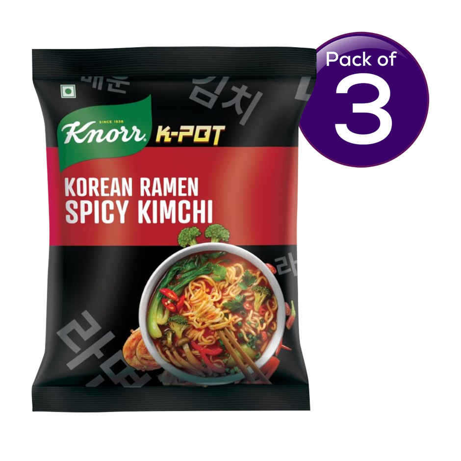 Korean Knorr Korean Ramen Spicy Kimchi Veg Meal Combo