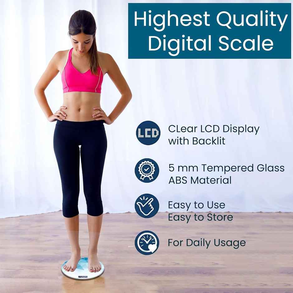 Ant Flora Sapphire Digital Bathroom Weighing Scale For Body Weight - Sapphire