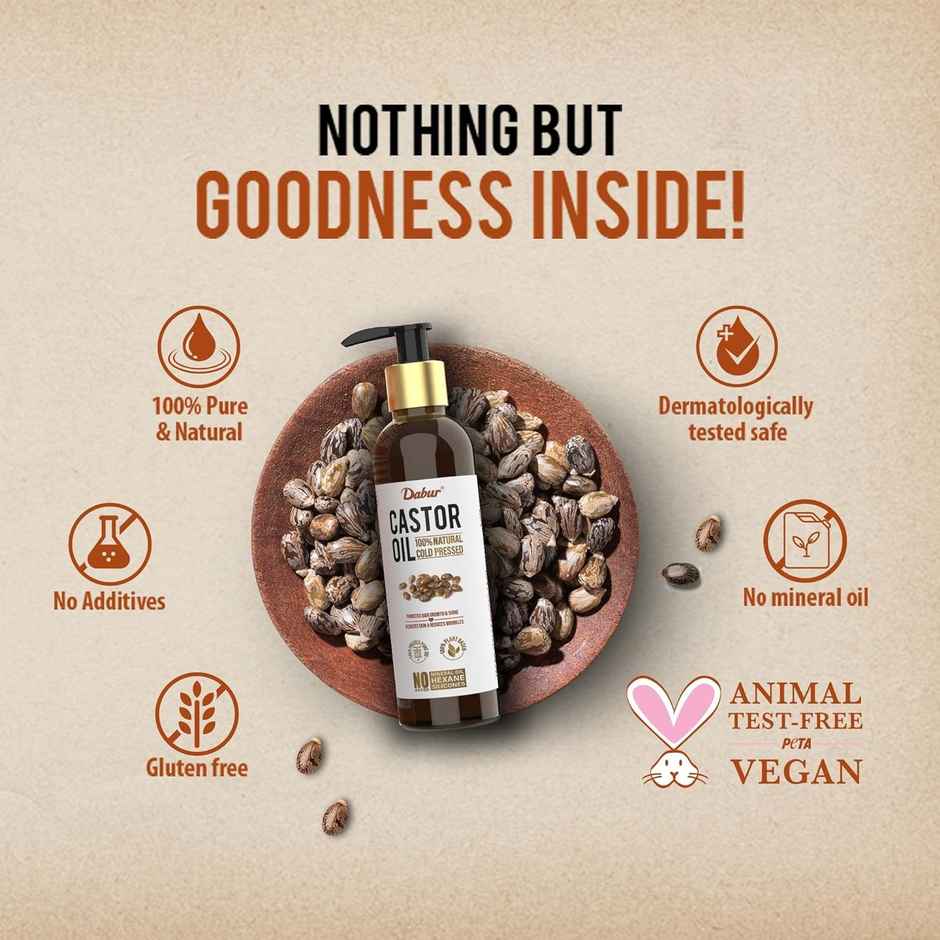 Dabur Castor Oil 100% Natural Cold Pressed Oil