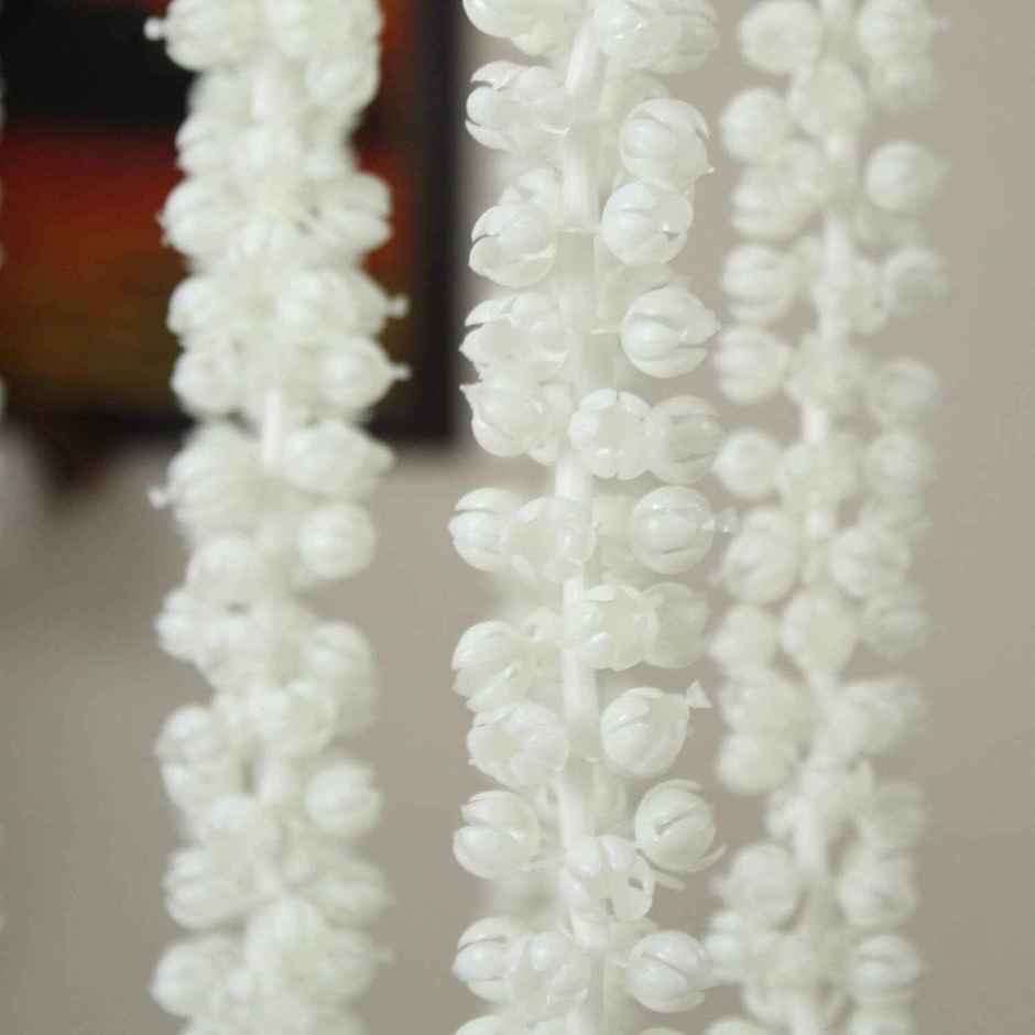 Tied Ribbons Set of 6 Artificial Mogra Jasmine Flower Garlands (152.4 Cm)