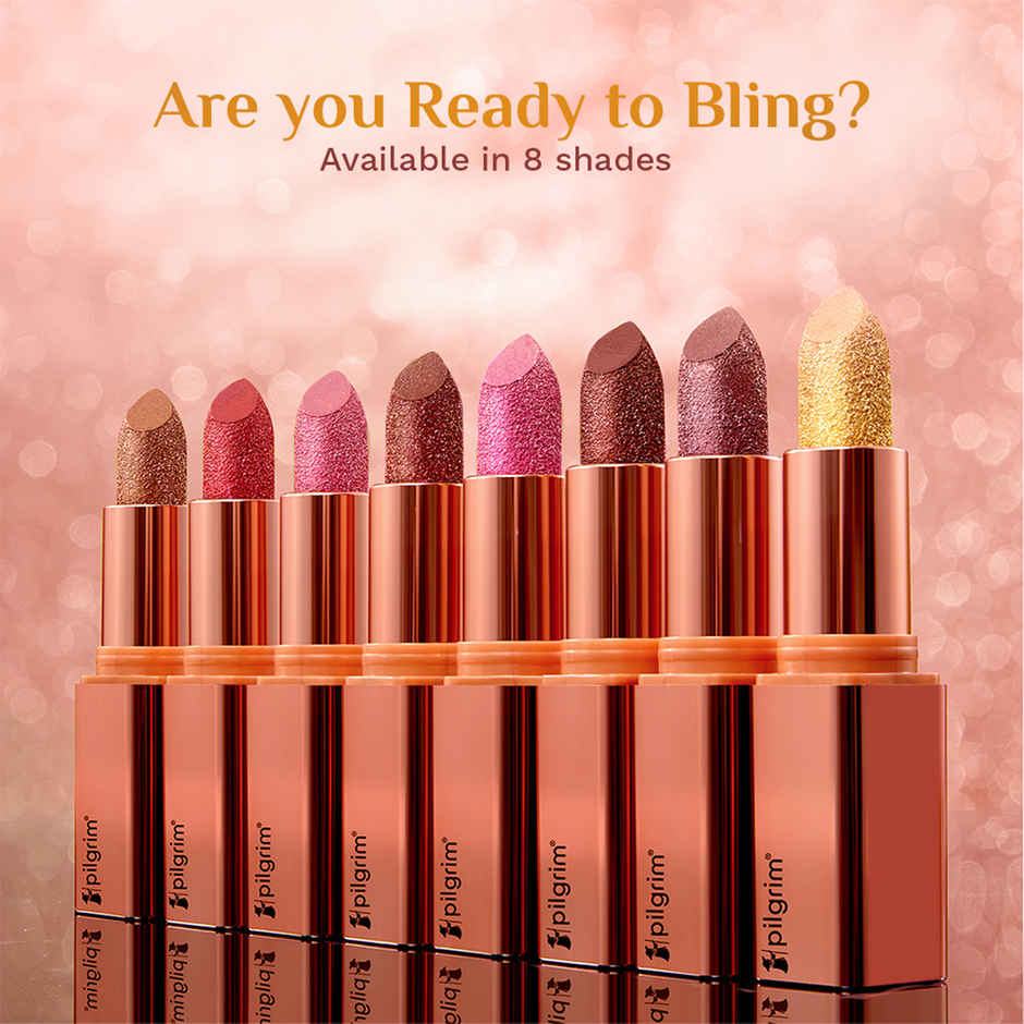 Pilgrim Dubai Bling Glitter Lipstick with Vitamin C Matte Finish & Non-Drying | My Habibi 07