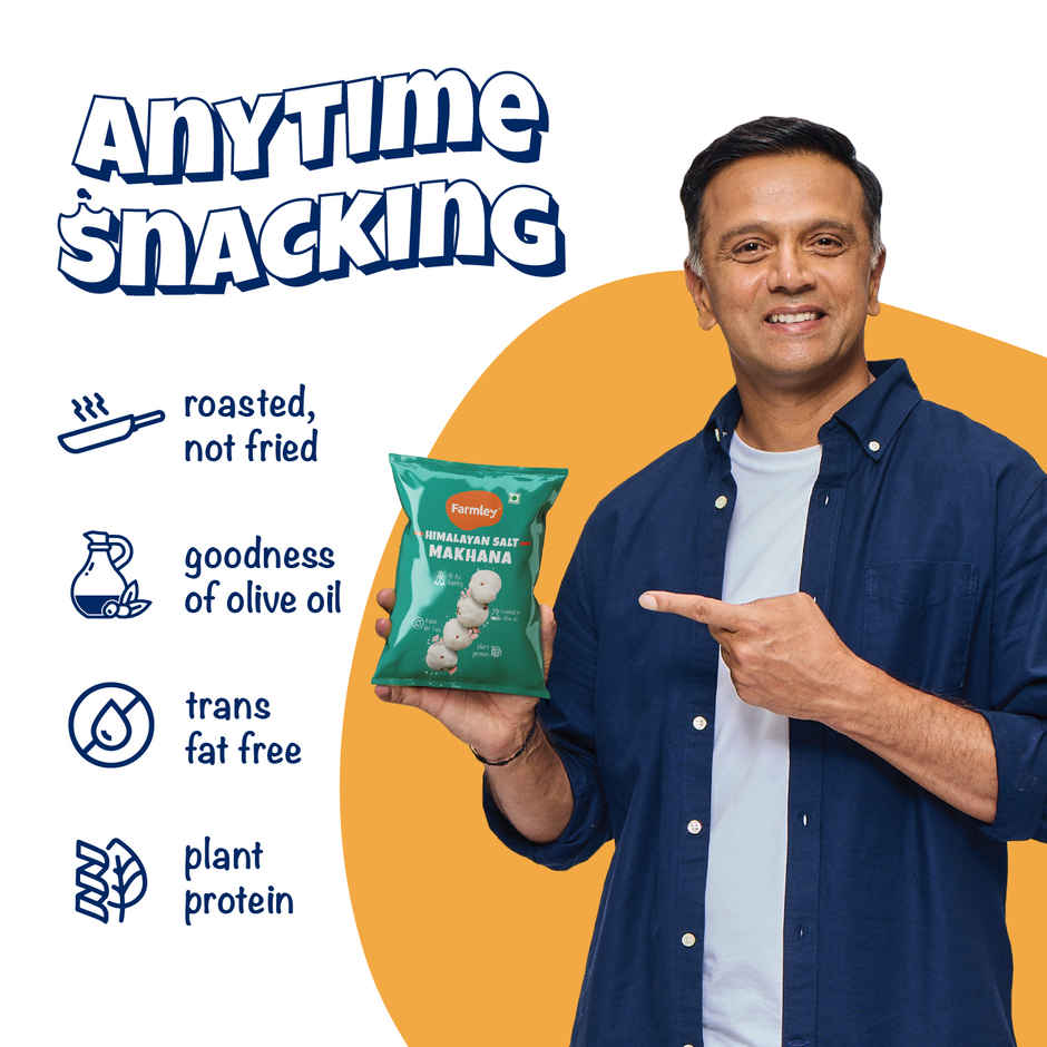 Farmley Himalayan Salted Makhana Roasted In Olive Oil Healthy Snacks