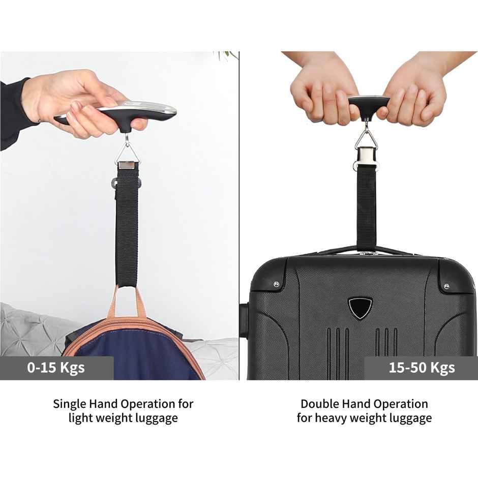 TRAVALATE Digital Luggage Weighing Scale with Backlit LCD Display Up to 50 kg Capacity