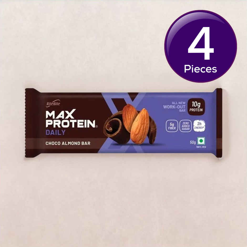 RiteBite Max Protein 10g Protein Bar Choco Almond Combo