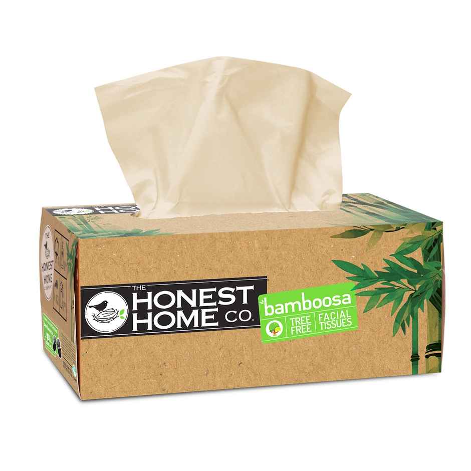 The Honest Home Company Bamboosa 2 Ply Facial Tissue | 200 Pulls | Brown