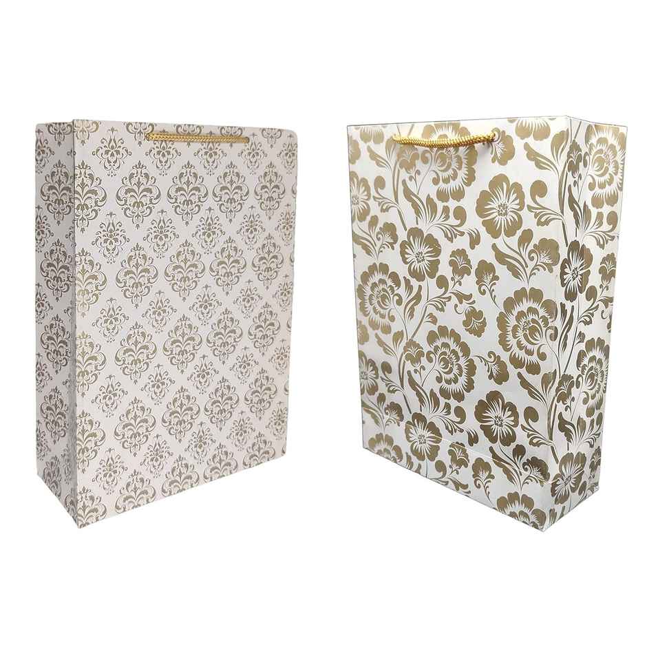 ABK Paper Gift Bag Single Bag - 12 x 8 x 3 Inches - Big Size (Colour May Vary)