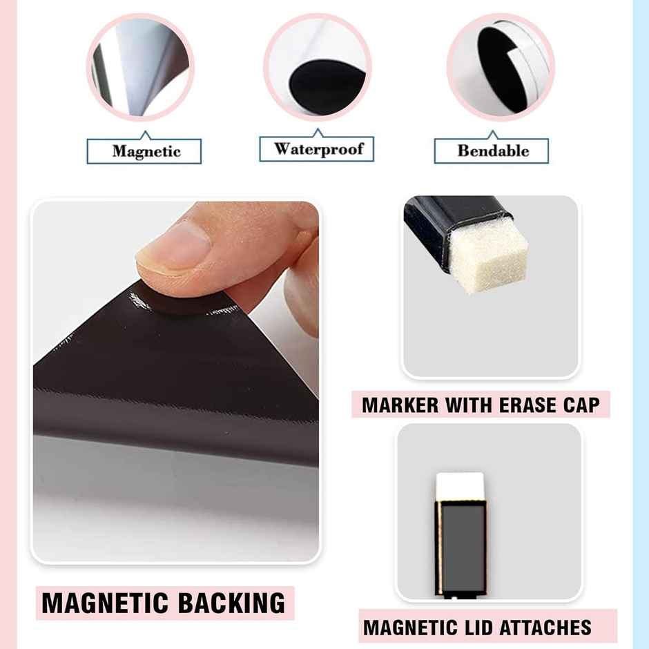 DALUCI Magnetic Shopping List and To Do Planner for Fridge | Multicolor