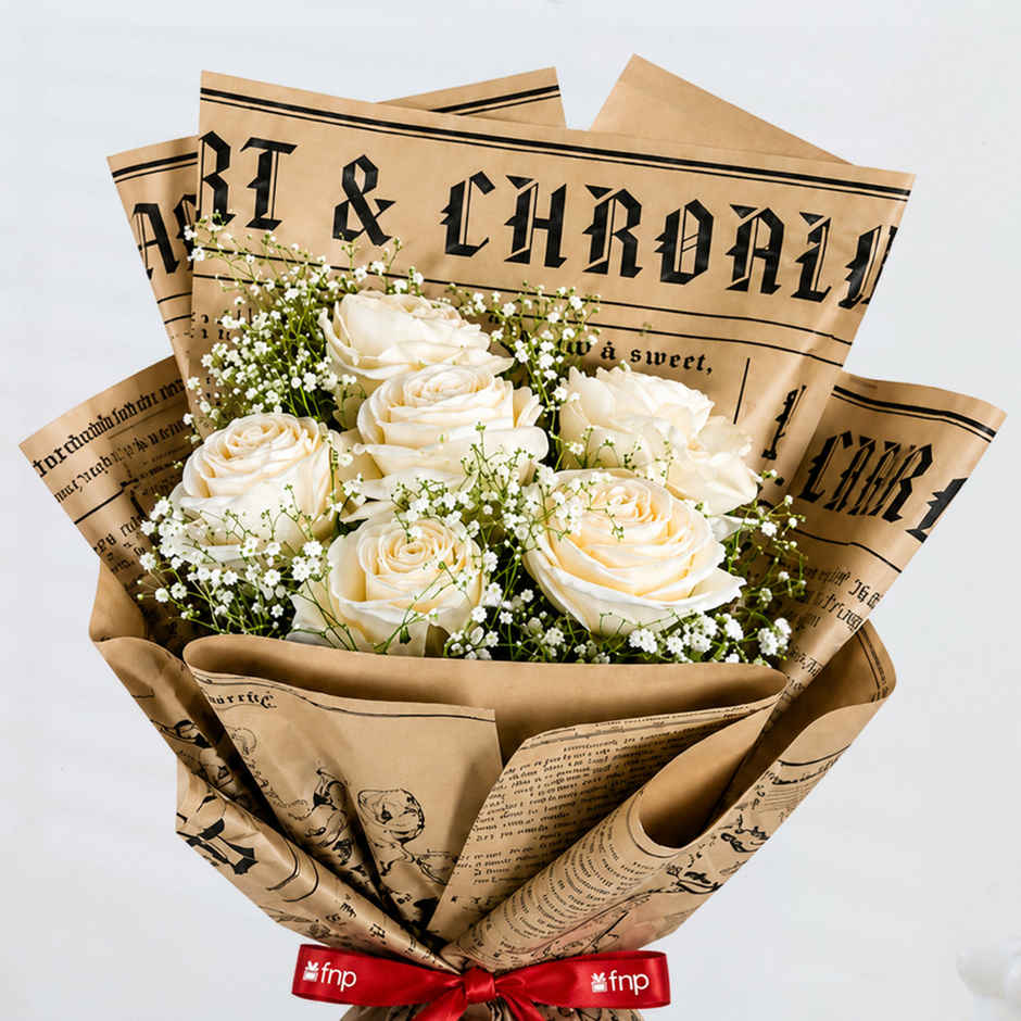 Natural Shola Pith Flower Delight Bouquet | Gift Set | FNP