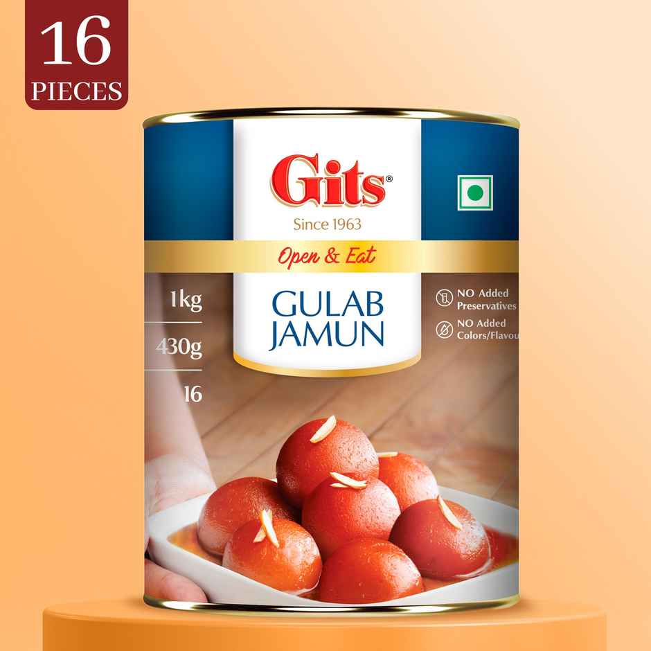 Gits Gulab Jamun Open & Eat Tin | Soft & Sweet