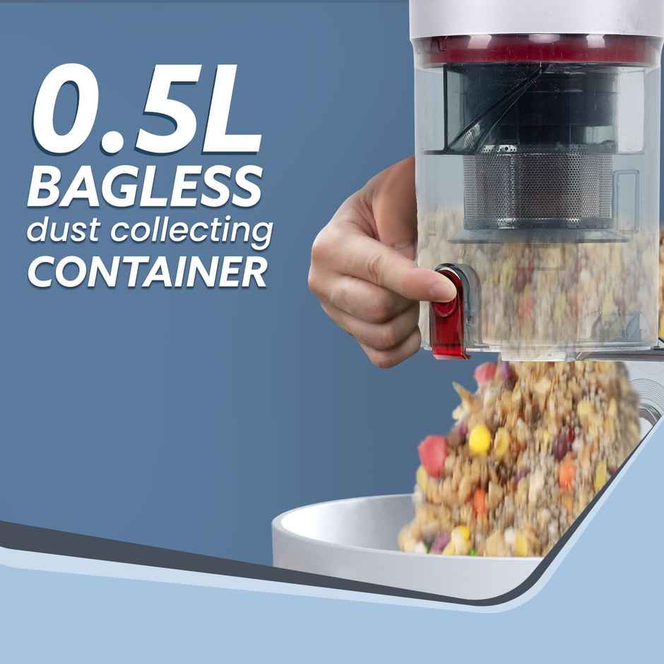 Agaro Supreme Cordless Stick Vacuum Cleaner,400W, 25 Kpa Suction,3 Adjustable Suction Modes,Bagless