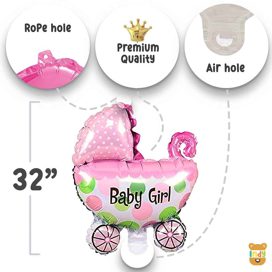 Just Party New Born Baby Girl Balloon Decoration Kit
