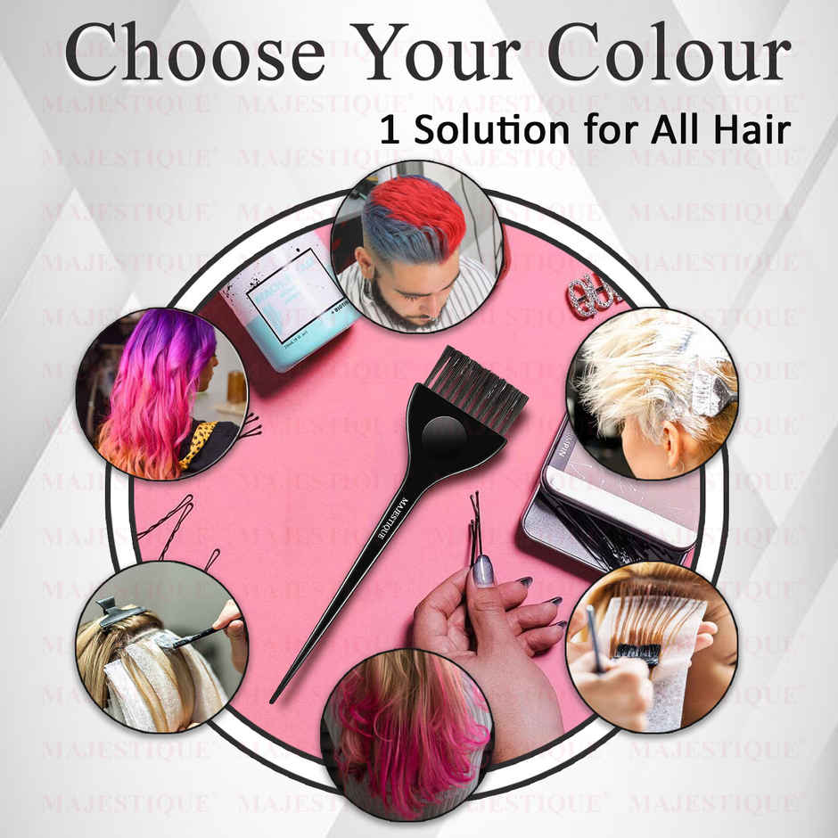Majestique Professional Wide Hair Dye Brush - Coloring Applicator for Men & Women | Color May Vary