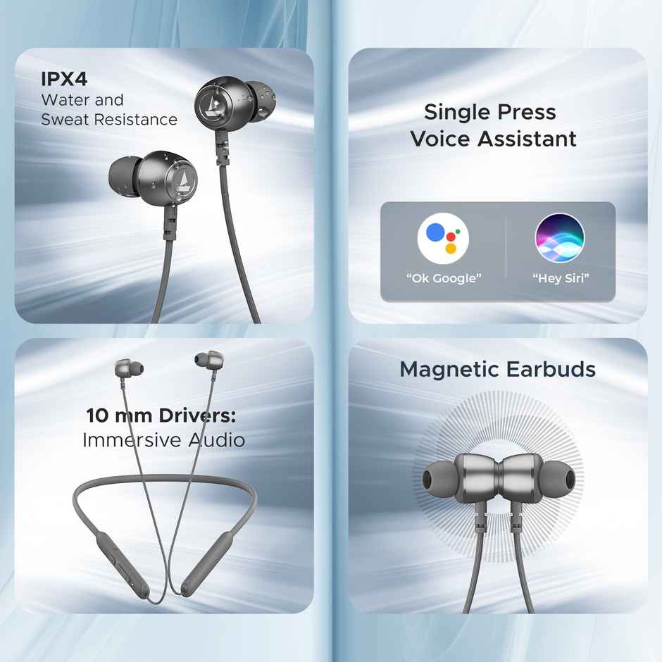 boAt Rockerz Neckband 103V2 Pro - Ash Grey