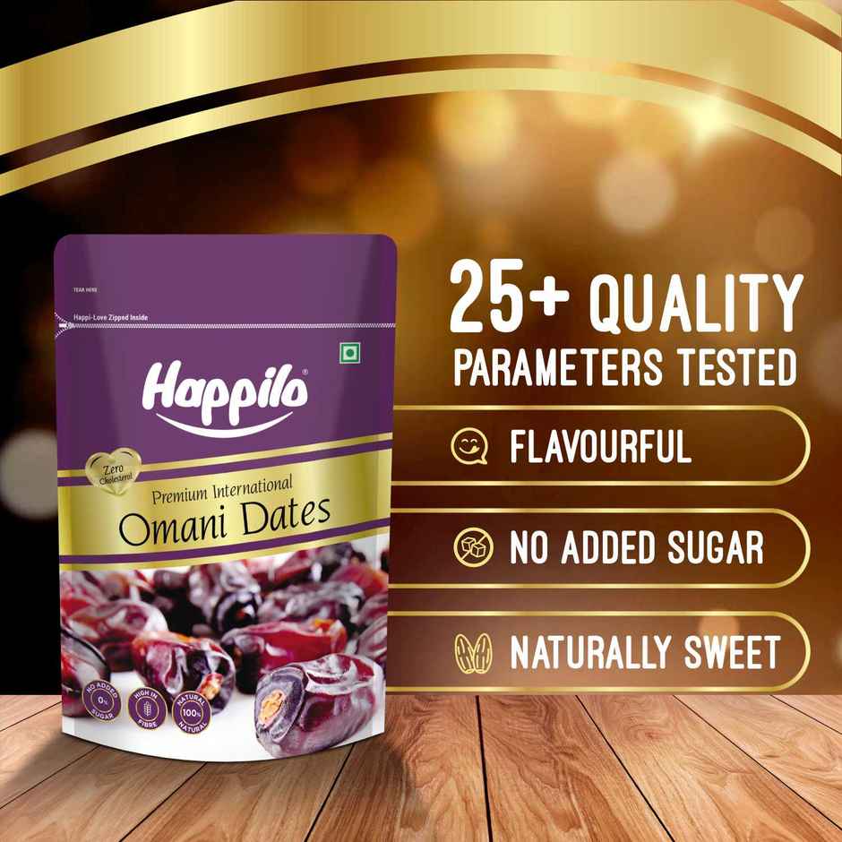 Happilo Premium Omani Dates|Naturally Sweet Khajur|No Added Sugar