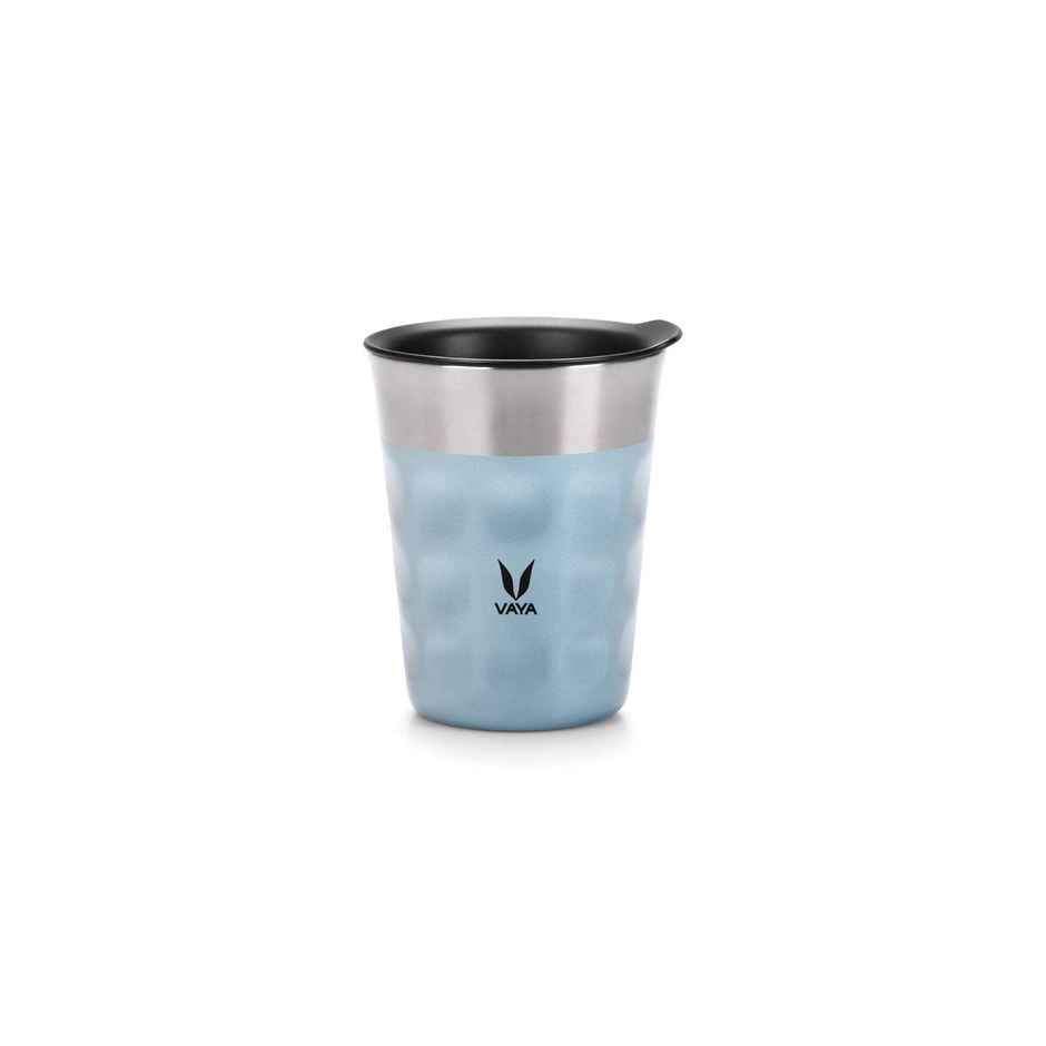 VAYA POPCUP Insulated Coffee Mug with Lid 250ml, Stainless Steel - Blue