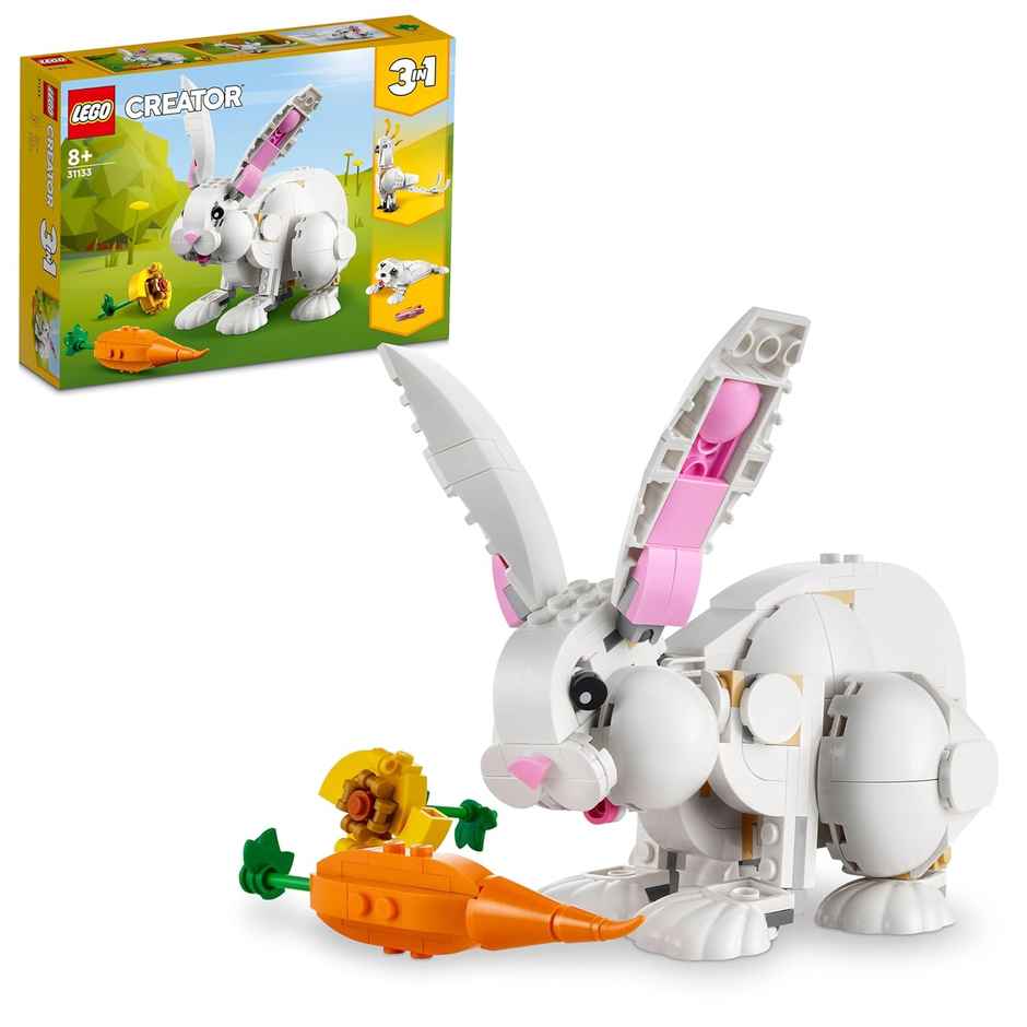 Lego Creator 3in1 White Rabbit Building Toy Set (258 Pieces)