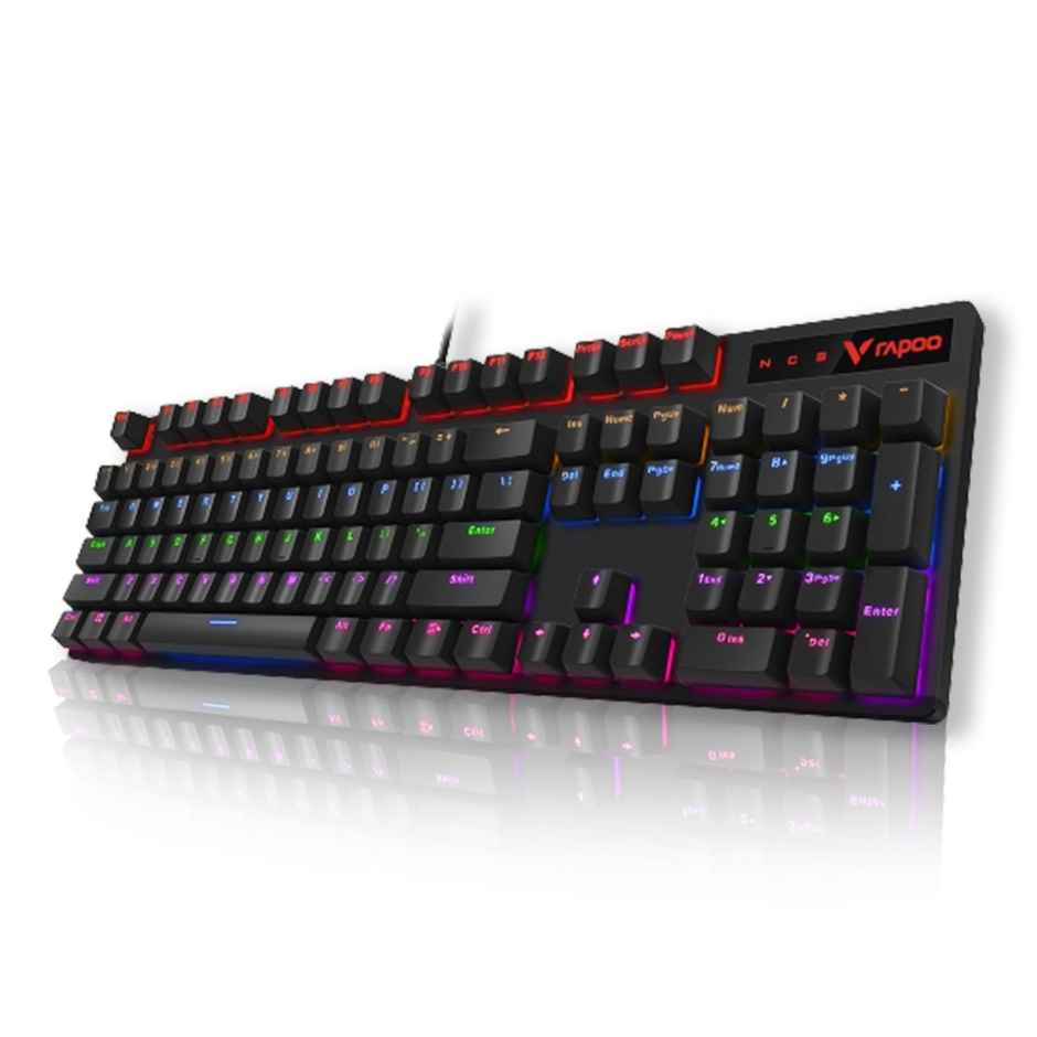 Rapoo V500 PRO Full Size RGB Mechanical USB-A Gaming Keyboard | Black