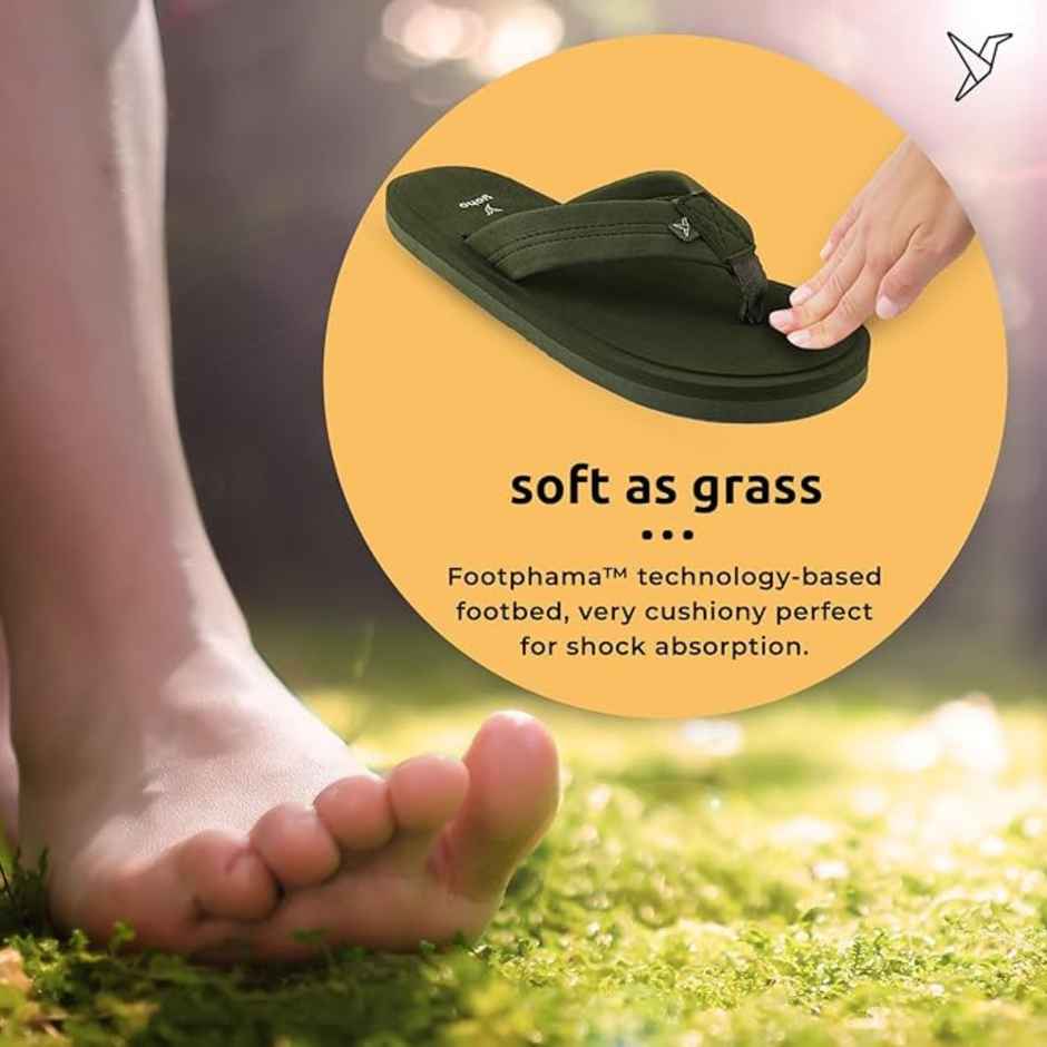 Yoho Men Slippers Bubbles | Olive Green | UK 7