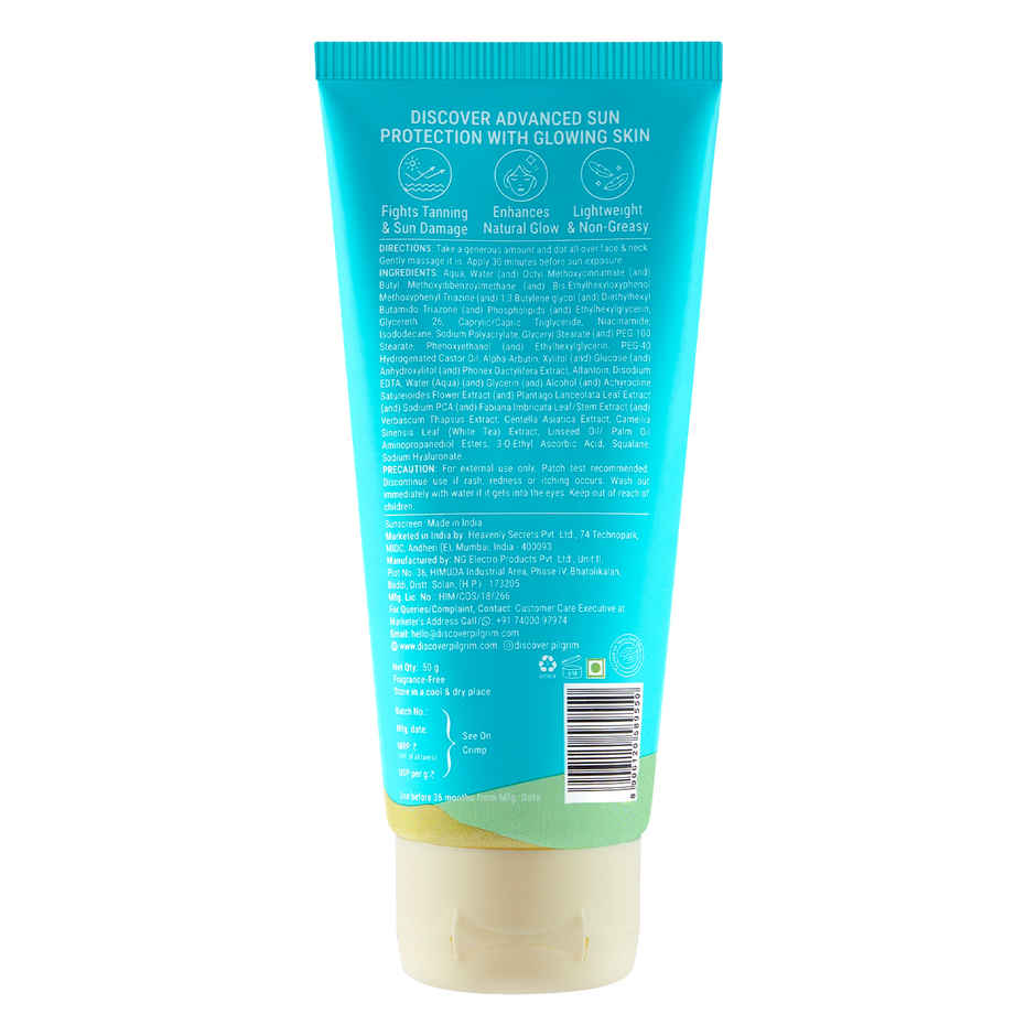 Pilgrim 2% Niacinamide Glow Sunscreen Spf 50 Pa+++