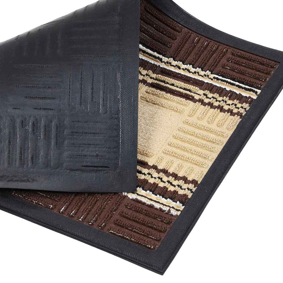 Status New Rubber Border Mat | 38 cm x 58 cm | Brown
