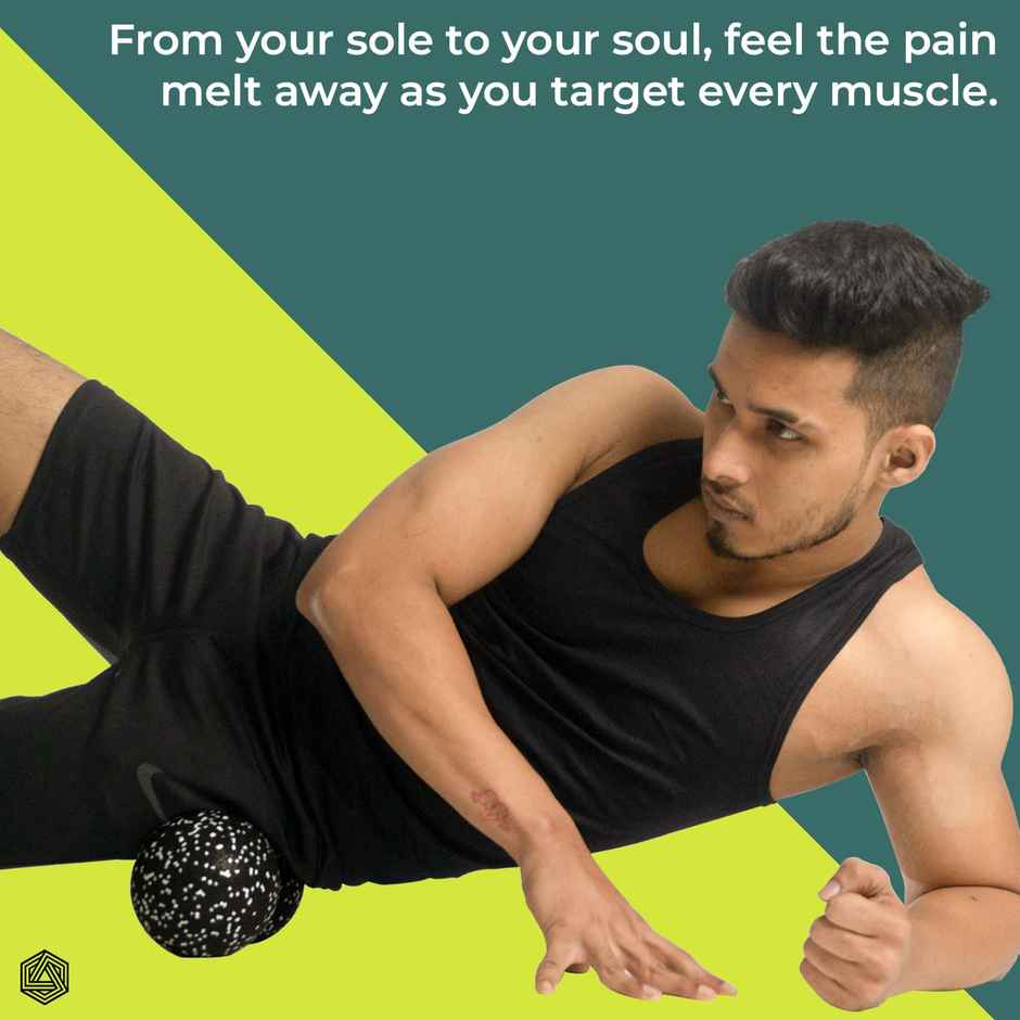 Boldfit Lacrosse Massage Ball For Physiotherapy Peanut Ball Massage Roller
