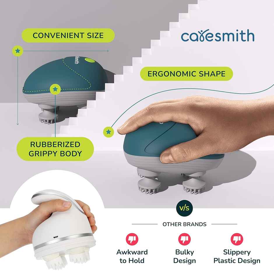 Caresmith Revive Scalp Massager: 96 Kneading Points Hair Growth and Relaxation in a Green Design