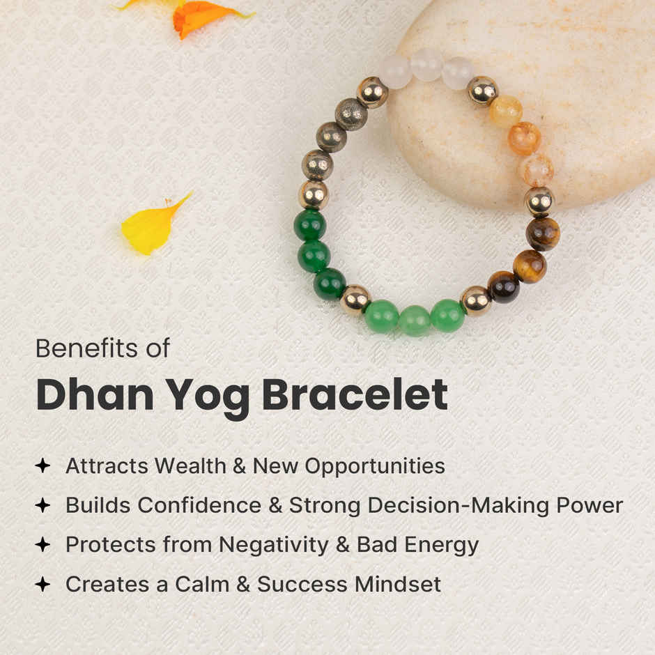 Astrotalk Dhan Yog Bracelet | Natural Gemstones | Pack of 1