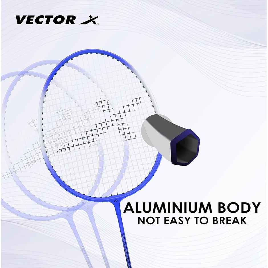 Vector X VXB-150 Badminton Racquets | Blue | Pack of 2
