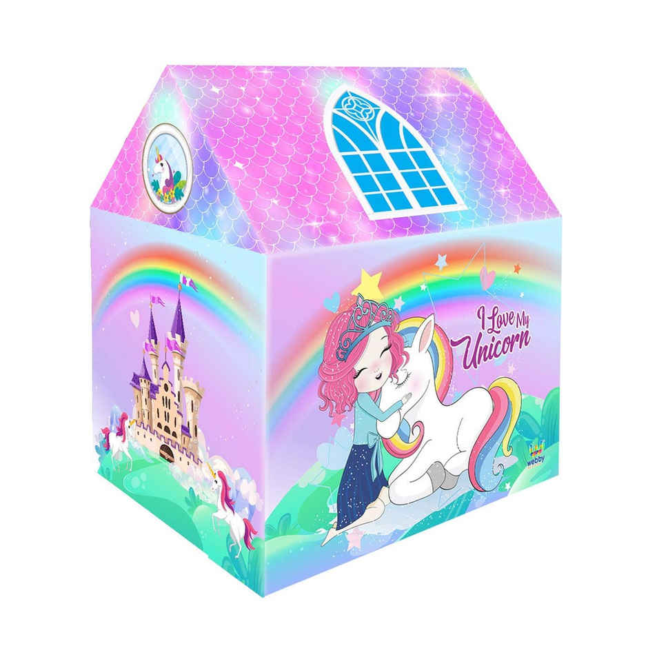 Webby Unicorn Kids Play theme tent house for Girls and Boys Toy Home (Multicolor)