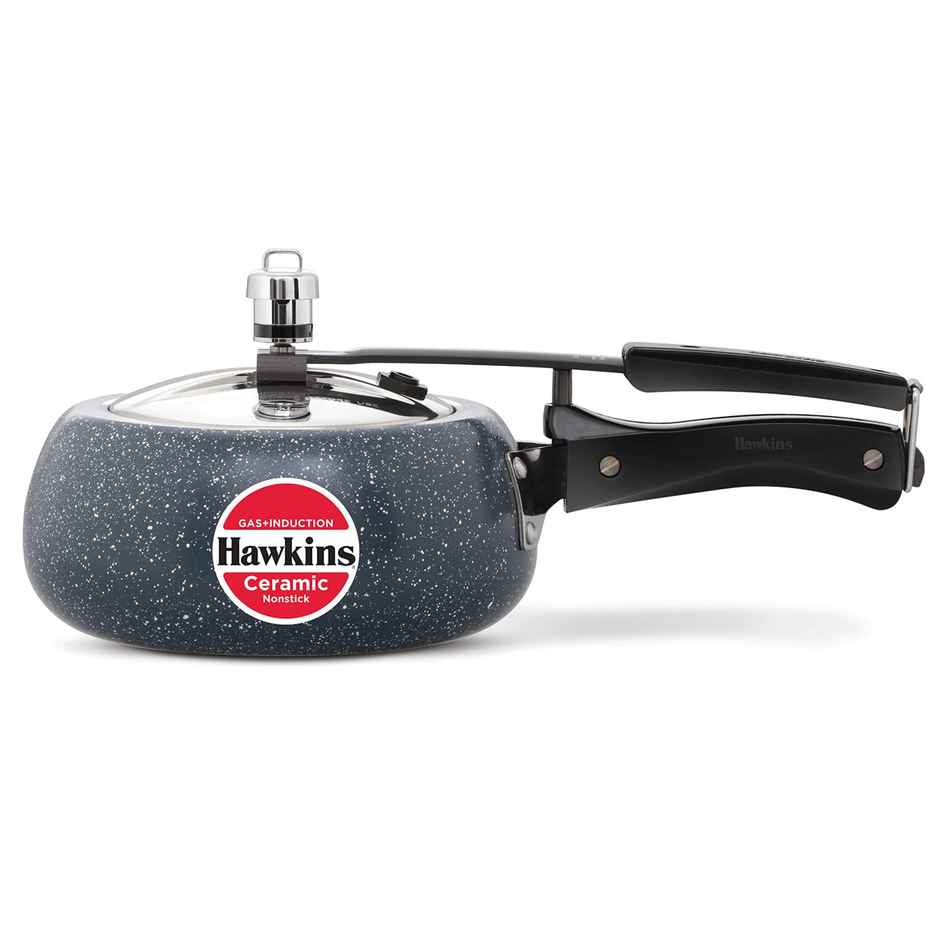 Hawkins 2 Litre Ceramic Nonstick Induction Inner Lid Cooker, Granite Contura Blue (Icc20)