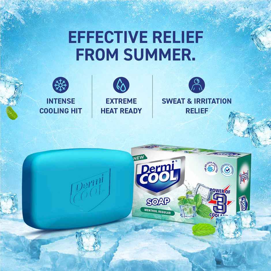 Dermicool Soap With The Power Of 3 Coolants - Camphor, Menthol, Thyme Oil