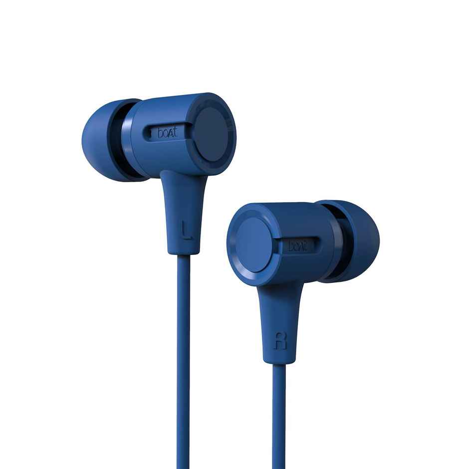 boAt Bassheads 102 in Ear Wired Earphones with Mic, 3.5mm Audio Jack - Jazzy Blue