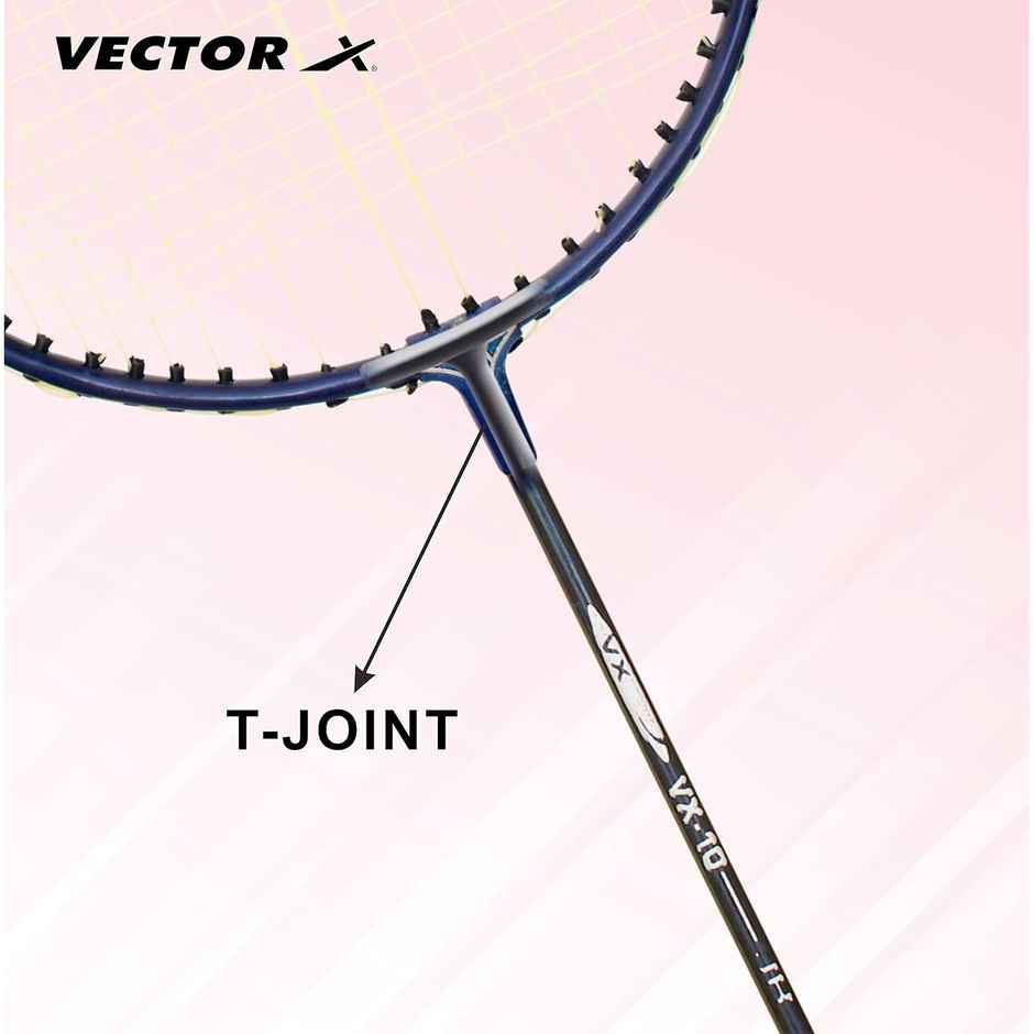 Vector X VXB-10 2x Aluminum Badminton Rackets with 3x Nylon Shuttlecocks | Blue