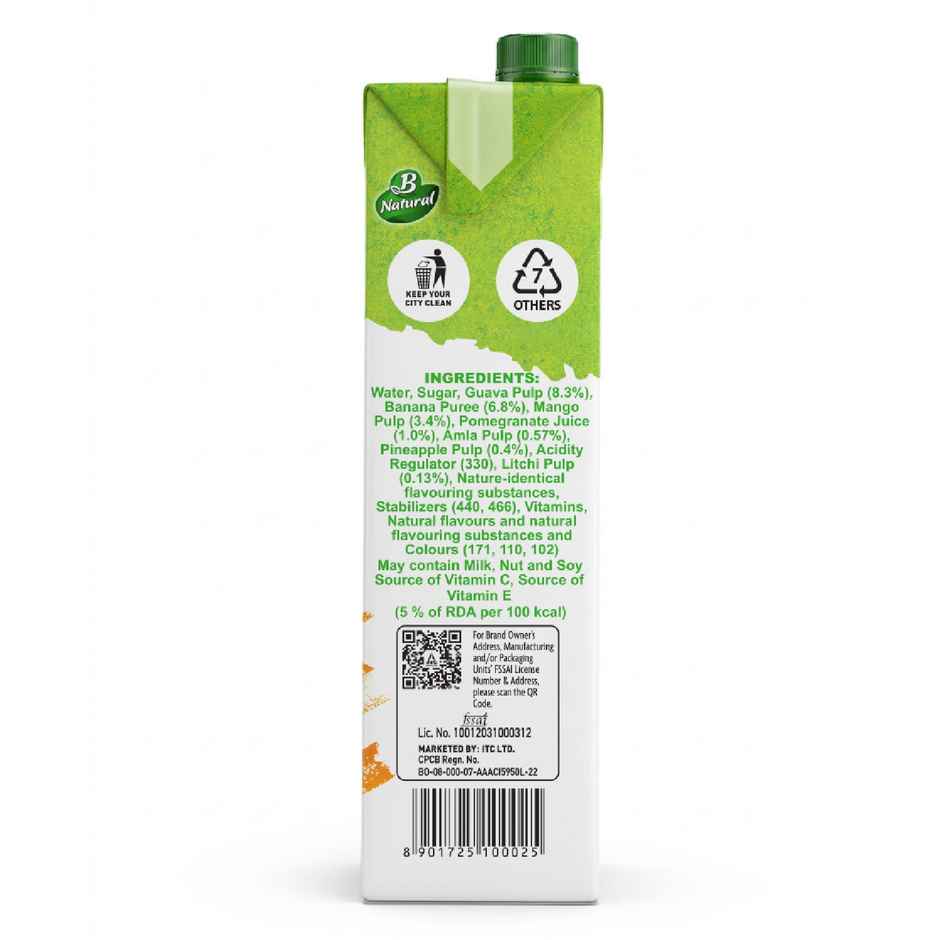 B Natural Mixed Fruit Juice, Rich in Vitamin C & E | Combo